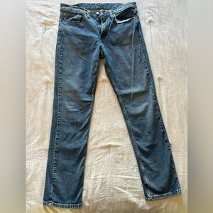 Levi’s 511 stone washed blue jeans. Side W34, L32.